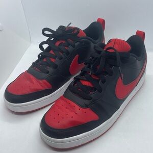 Nike Court Borough 7Y Color Black/University Red-White Size Women's 8.5 / Men 7